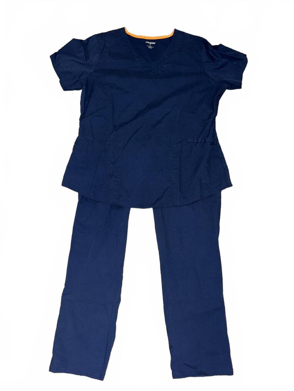 Women's Scrub Star Blue Scrub Set Top and Pants Size Small